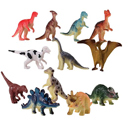 Party Favor Toy Mini Prehistoric Animal 2.5" Dinosaur Action Figures, 12 Pack US TOYS Town Creek Trading Post - Free Shipping $50.00