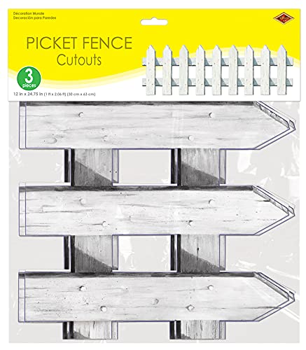 Picket Fence Cutouts Party Accessory (1 count) (3/Pkg) Beistle Town Creek Trading Post - Free Shipping $50.00