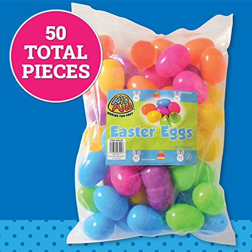 Plastic Easter Eggs (50 per order), Assorted Colors US TOYS Town Creek Trading Post - Free Shipping $50.00