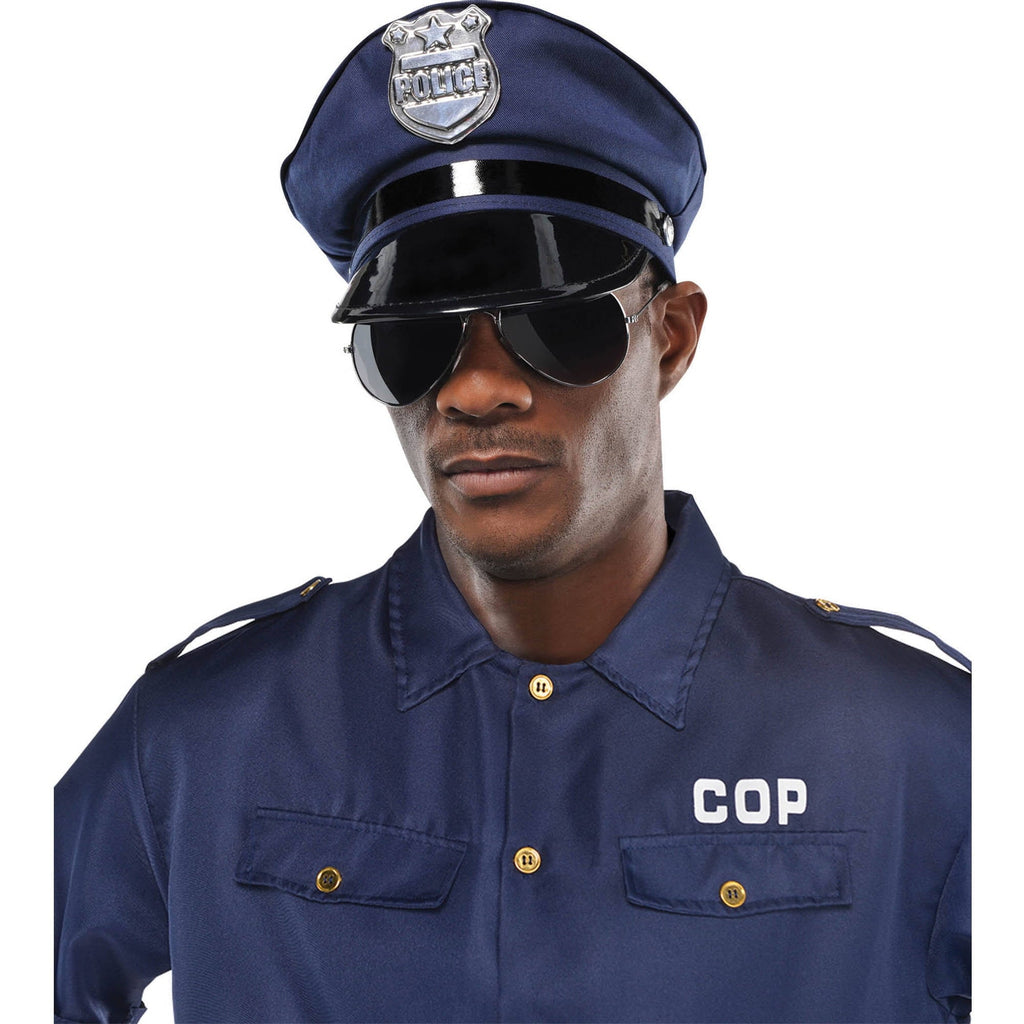 Navy Blue Police Officer Hat - fits most adults amscan Town Creek Trading Post - Free Shipping $50.00