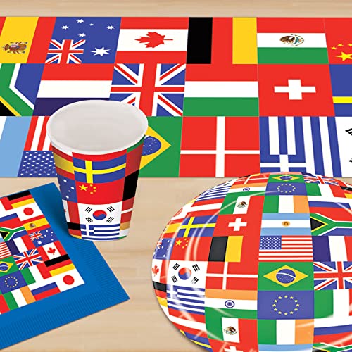 Printed International Flag Table Runner Party Accessory (1 count) (1/Pkg) Beistle Town Creek Trading Post - Free Shipping $50.00