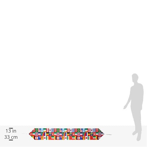 Printed International Flag Table Runner Party Accessory (1 count) (1/Pkg) Beistle Town Creek Trading Post - Free Shipping $50.00