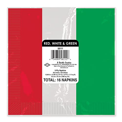 Red, White & Green Luncheon Napkins (2-Ply) (16/Pkg) Beistle Town Creek Trading Post - Free Shipping $50.00