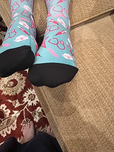 Scrub Nurse Crew Socks - SHOE SIZE (8-13 Men) (5-10 women) Spoontiques Town Creek Trading Post - Free Shipping $50.00