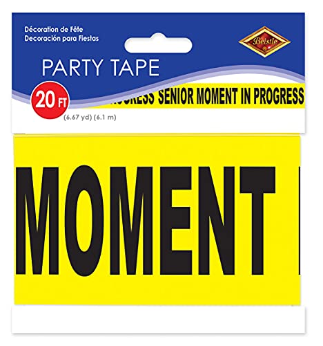 Senior Moment In Progress Party Tape 3" x 20' 1/Pkg Beistle Town Creek Trading Post - Free Shipping $50.00