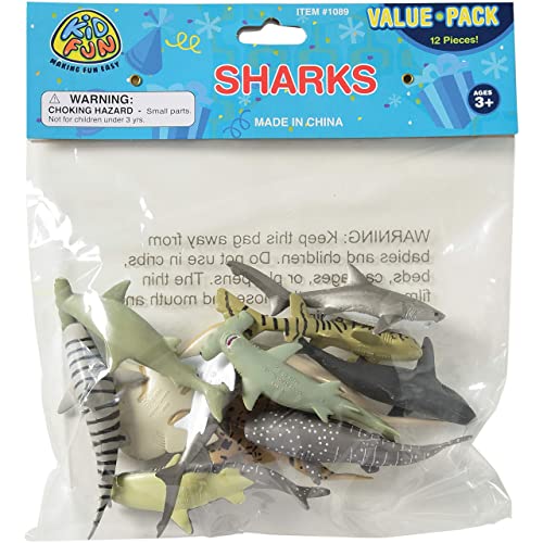 Shark Toy Animals (12 Count) US TOYS Town Creek Trading Post - Free Shipping $50.00