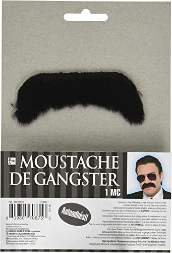Thick Black Good Fella Gangster Moustache amscan Town Creek Trading Post - Free Shipping $50.00