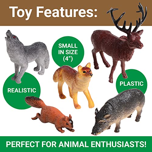 US Toy Woodland Forest Toy Animal Figures Action Figure (1 Dozen) US TOYS Town Creek Trading Post - Free Shipping $50.00