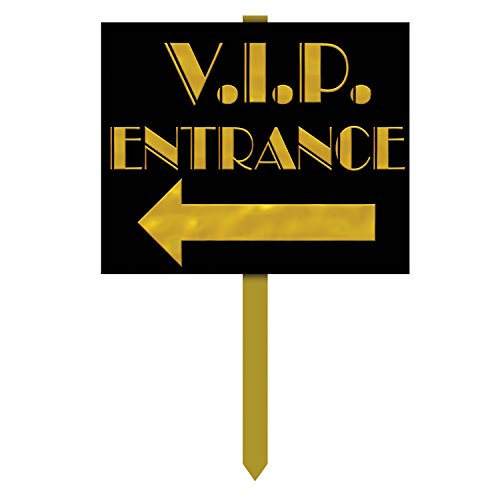VIP Entrance Yard Sign Party Accessory (1 count) Beistle Town Creek Trading Post - Free Shipping $50.00