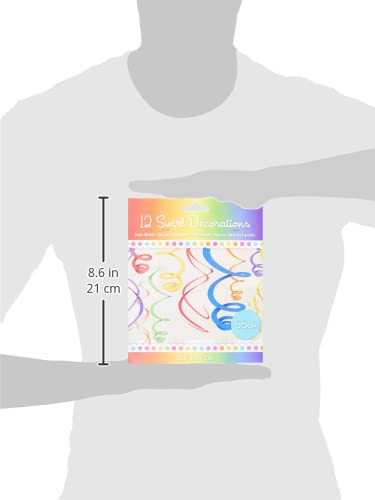 Rainbow Ceiling Hanging Party Swirl Decorations (1 Pack) amscan Town Creek Trading Post - Free Shipping $50.00