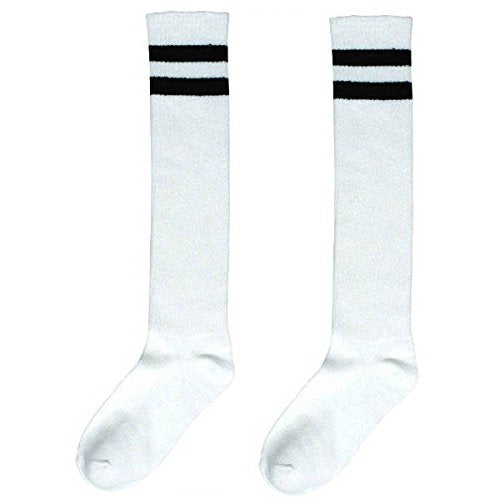 White Knee High Socks with Black Stripes, 19" amscan Town Creek Trading Post - Free Shipping $50.00