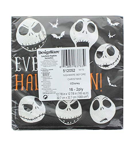 Disney Tim Burton's Nightmare Before Christmas Luncheon Paper Napkins - 6 1/2" x 6 1/2" 6 ct amscan Town Creek Trading Post - Free Shipping $50.00