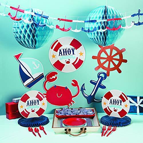 Nautical Baby Shower Decorating Kit - 10 Pieces Fun Express Town Creek Trading Post - Free Shipping $50.00