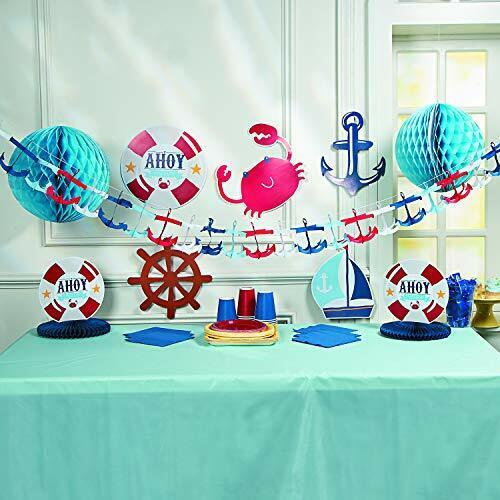 Nautical Baby Shower Decorating Kit - 10 Pieces Fun Express Town Creek Trading Post - Free Shipping $50.00