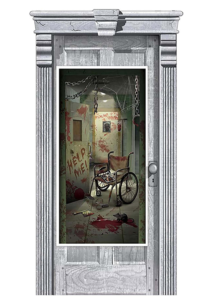 Insane Asylum Corridor Door Hanger 65" x 33.5" amscan Town Creek Trading Post - Free Shipping $50.00