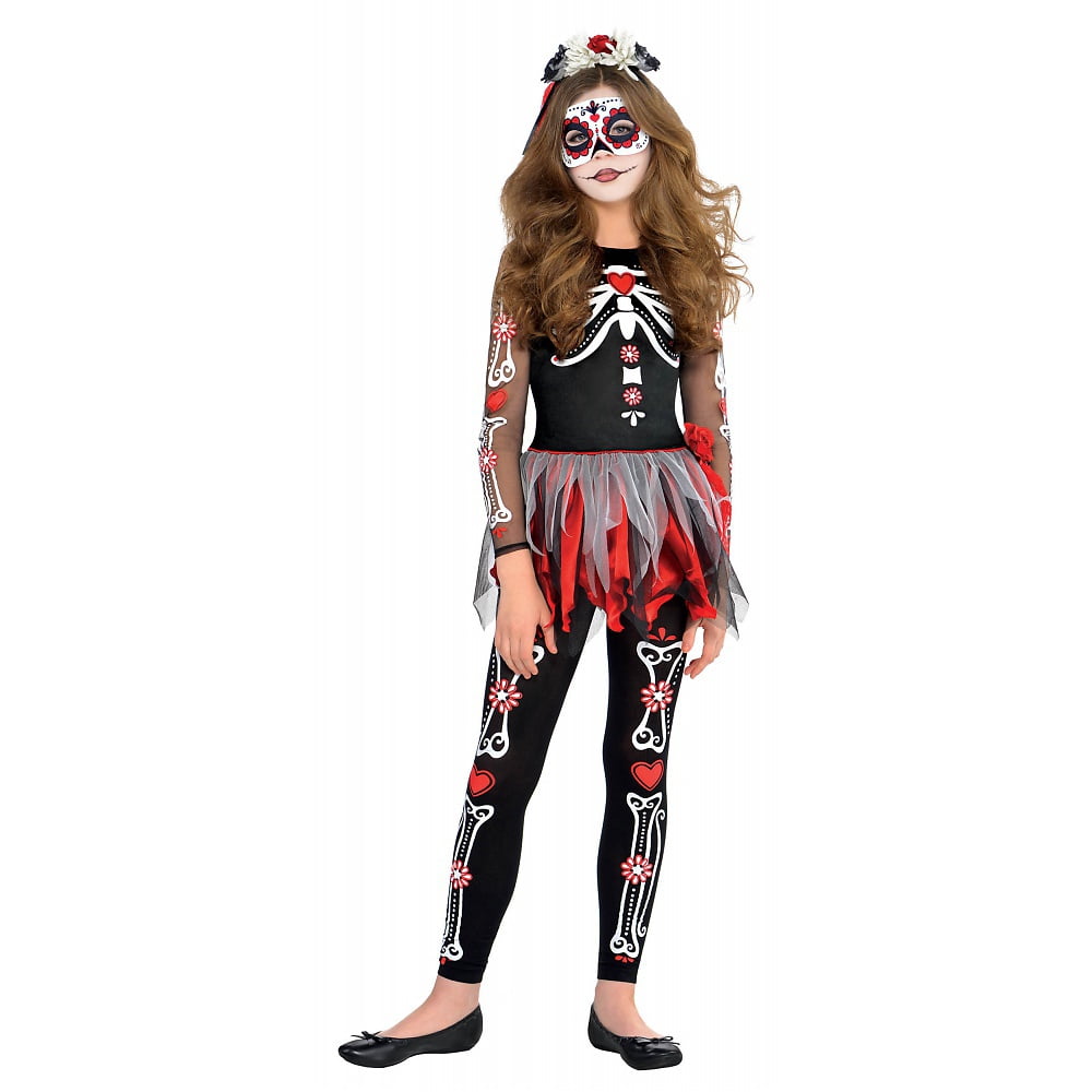 Scared to the Bone Girls Costume X-Large Size (14-16 ) amscan Town Creek Trading Post - Free Shipping $50.00
