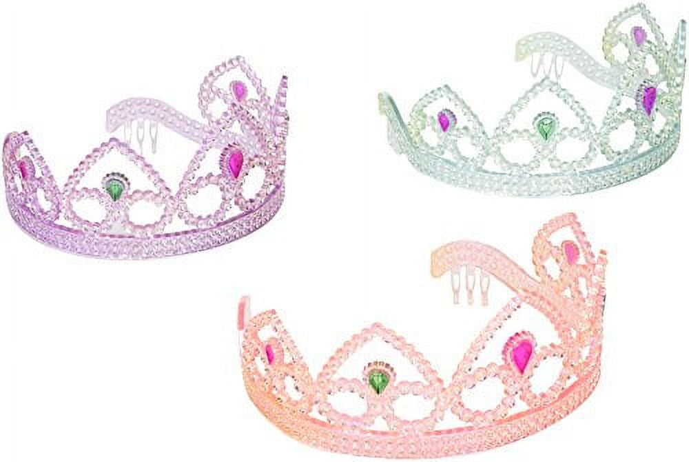 Colorful Princess Party Tiaras - 12 per unit, Assorted Colors Rhode Island Novelty Town Creek Trading Post - Free Shipping $50.00