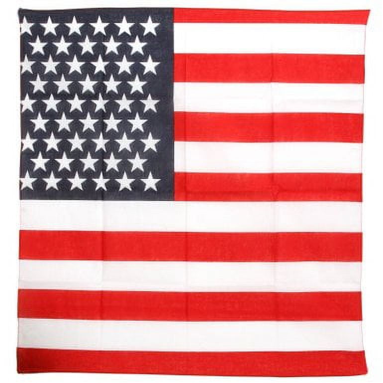 American Flag Polyester Bandana (20" x 20") amscan Town Creek Trading Post - Free Shipping $50.00