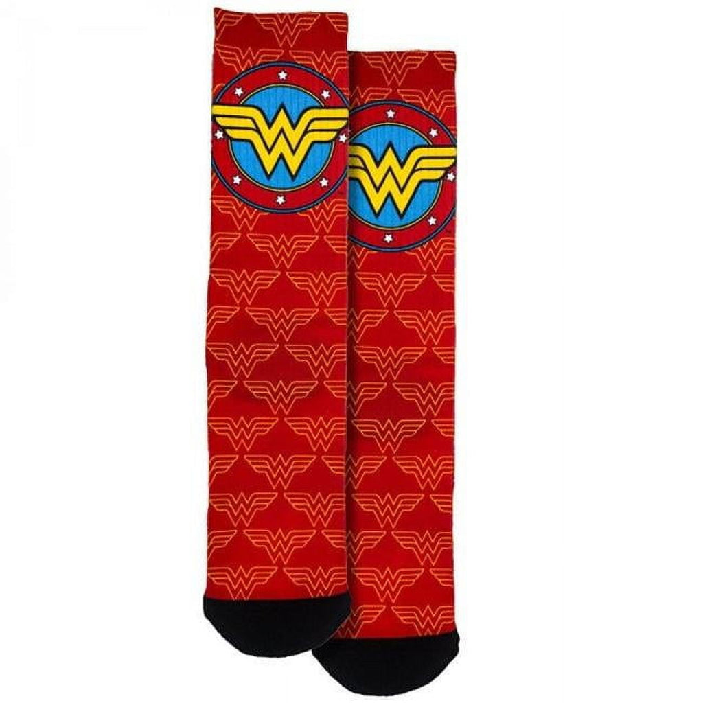 Classic Wonder Woman LOGO Crew Socks - SHOE SIZE (8-13 Men) (5-10 women) Spoontiques Town Creek Trading Post - Free Shipping $50.00