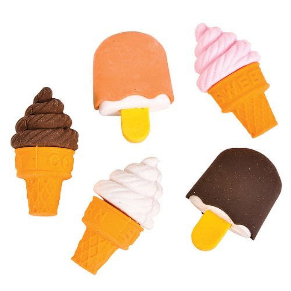 Sweet Treats 48 Adorable Ice Cream Cone & Frozen Treat Erasers; Kids Party Favors!! (Assorted Colors, 1) Rhode Island Novelty Town Creek Trading Post - Free Shipping $50.00