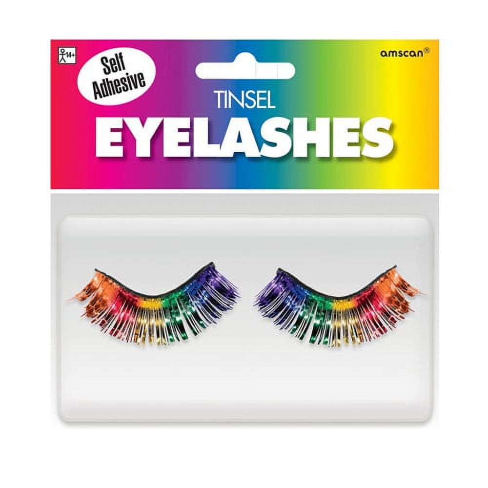 Rainbow Non Toxic Adhesive Tinsel False Eyelashes amscan Town Creek Trading Post - Free Shipping $50.00
