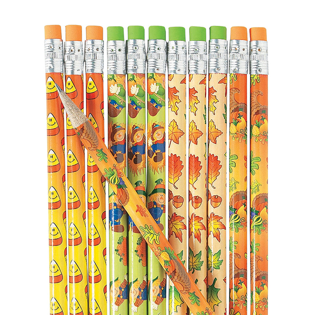 Fall Pencil Assortment (144 bulk pencil set) Fall Stationery Fun Express Town Creek Trading Post - Free Shipping $50.00