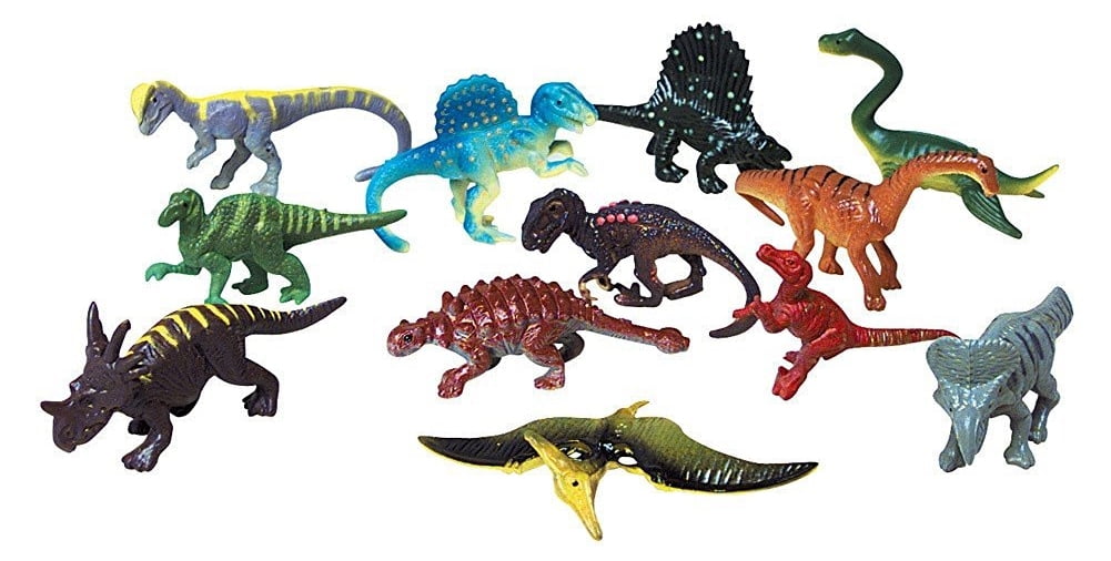 Dozen Small Toy Dinosaurs: 2.5 inch Plastic Toy Dino Figures Rhode Island Novelty Town Creek Trading Post - Free Shipping $50.00