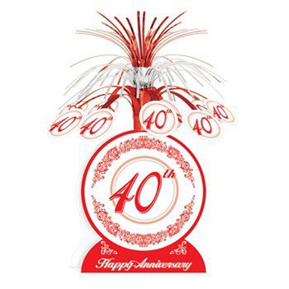 40th Anniversary Centerpiece Party Accessory (1 count) (1/Pkg) Beistle Town Creek Trading Post - Free Shipping $50.00