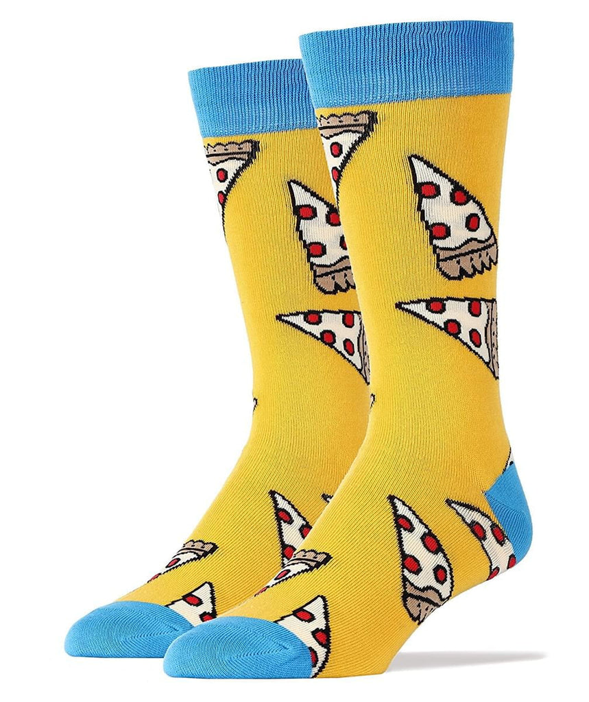 Mens Crew - Pizza Party Yellow Men's socks OOOH YEA Town Creek Trading Post - Free Shipping $50.00