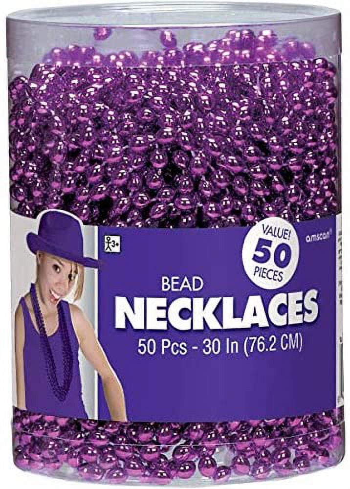 30" Purple Metallic Bead Necklaces - (50 Count) amscan Town Creek Trading Post - Free Shipping $50.00