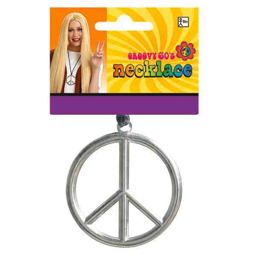 26.5" Peace Sign Necklace Black and Silver amscan Town Creek Trading Post - Free Shipping $50.00