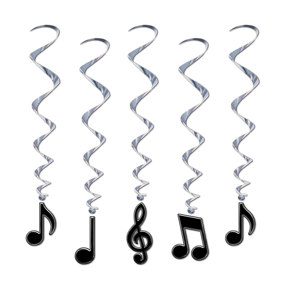 Musical Note Whirls (5/Pkg) Beistle Town Creek Trading Post - Free Shipping $50.00