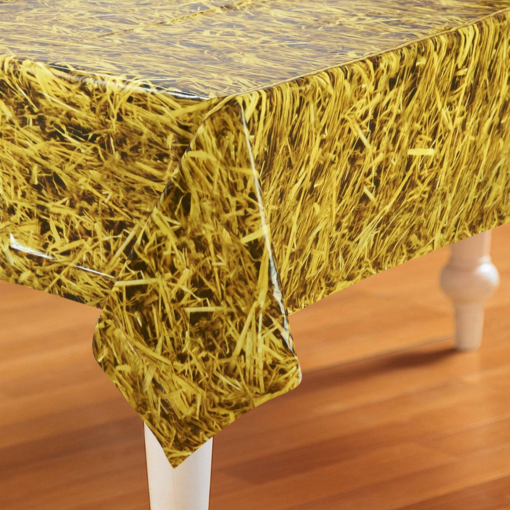 Straw Tablecover, 54 x 108 Inch Beistle Town Creek Trading Post - Free Shipping $50.00