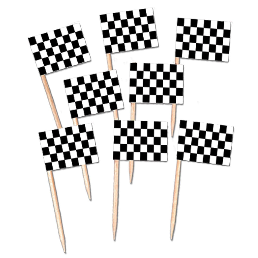 Beistle 50 Piece Checkered Racing Flag Party Food Picks For Race Car Party Sports Event Beistle Town Creek Trading Post - Free Shipping $50.00