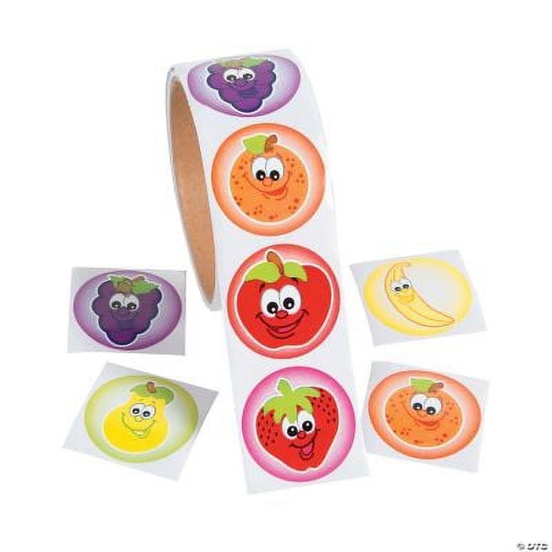 Fun Express Fruit Roll Stickers - Stationery - Stickers - Stickers - Roll - 1 Piece Fun Express Town Creek Trading Post - Free Shipping $50.00