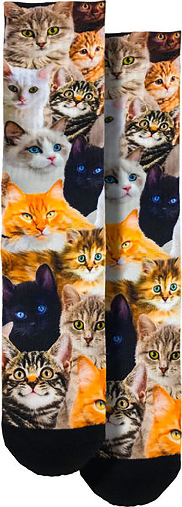 Feline Cats Crew Socks - SHOE SIZE (8-13 Men) (5-10 women) Spoontiques Town Creek Trading Post - Free Shipping $50.00