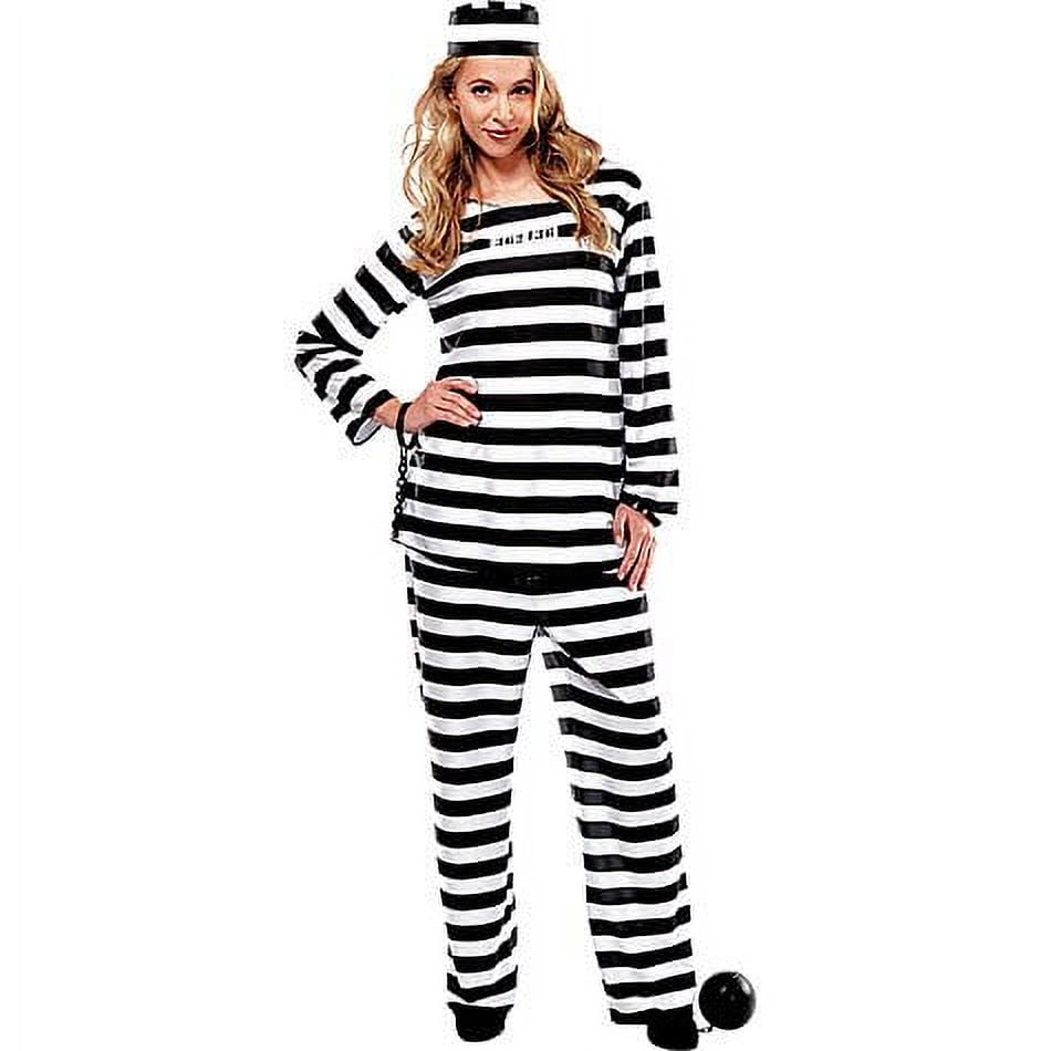 Jail Prisoner Costume Set - Women Standard Size Black/White amscan Town Creek Trading Post - Free Shipping $50.00