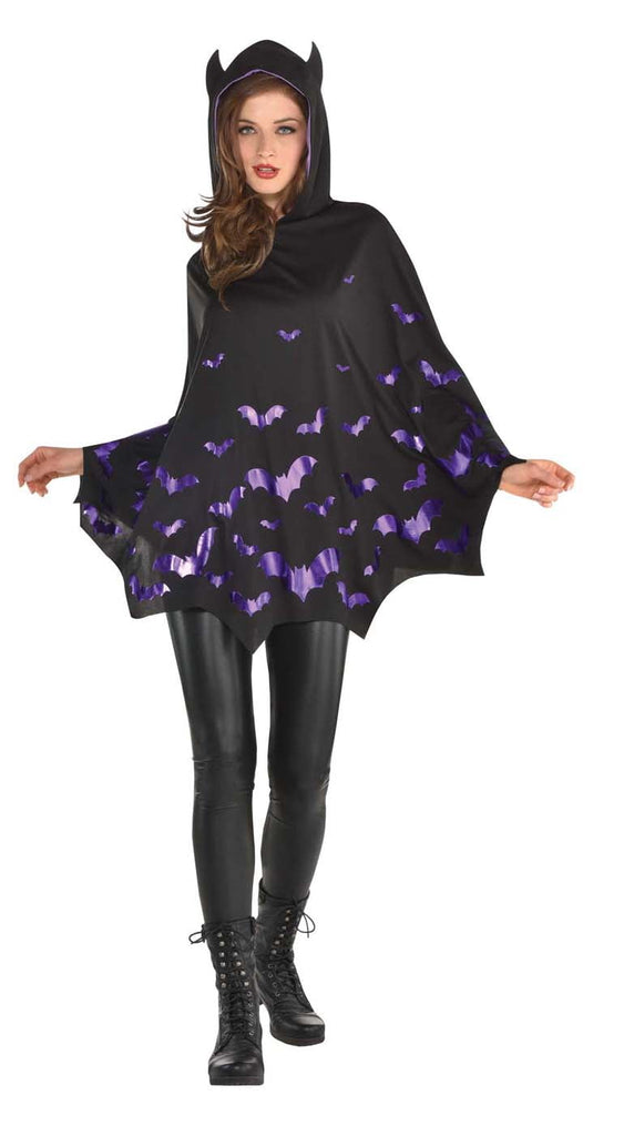 Black Bat Hooded Poncho Costume - Adult Size - 1 Pc amscan Town Creek Trading Post - Free Shipping $50.00