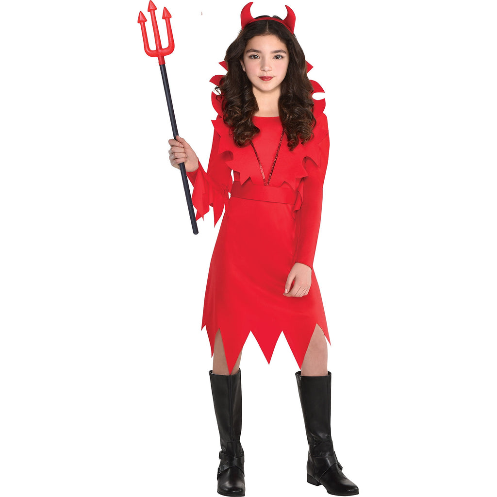 Devious Devil Halloween Costume for Girls, Large, Includes Dress, Headband, Collar amscan Town Creek Trading Post - Free Shipping $50.00