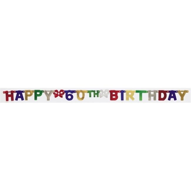 Creative Converting Party Decoration Jointed Banner, Happy 60th Birthday, 6-Feet Creative Converting Town Creek Trading Post - Free Shipping $50.00