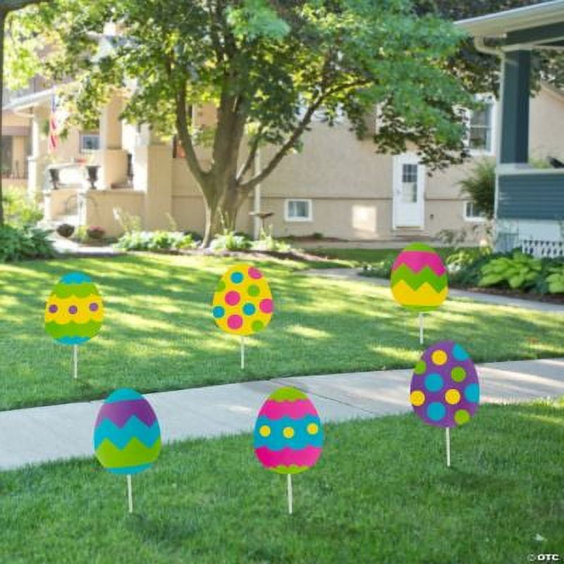 Easter Egg Sidewalk Yard Signs - Set of 6 - Outdoor Home Decor Fun Express Town Creek Trading Post - Free Shipping $50.00