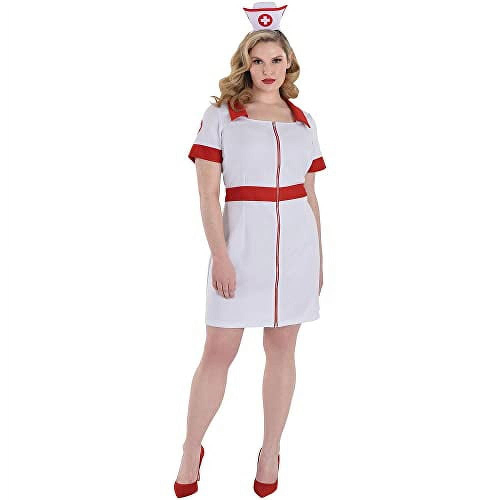Call The Shots Sexy Nurses Dress Costume w/Headband -Plus 3X (22-24) amscan Town Creek Trading Post - Free Shipping $50.00