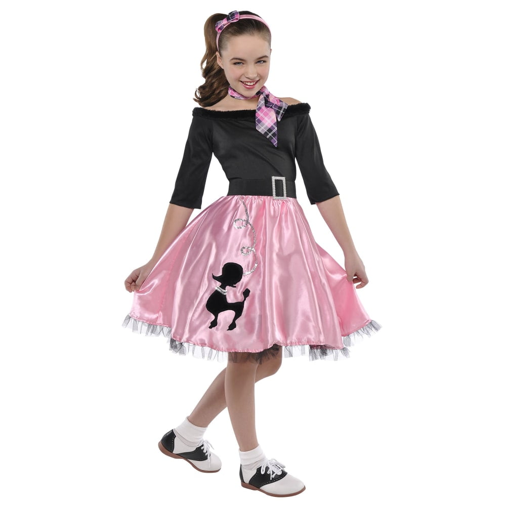Miss Sock Hop Pink Poodle Dress for Girls - X-Large (14-16) amscan Town Creek Trading Post - Free Shipping $50.00