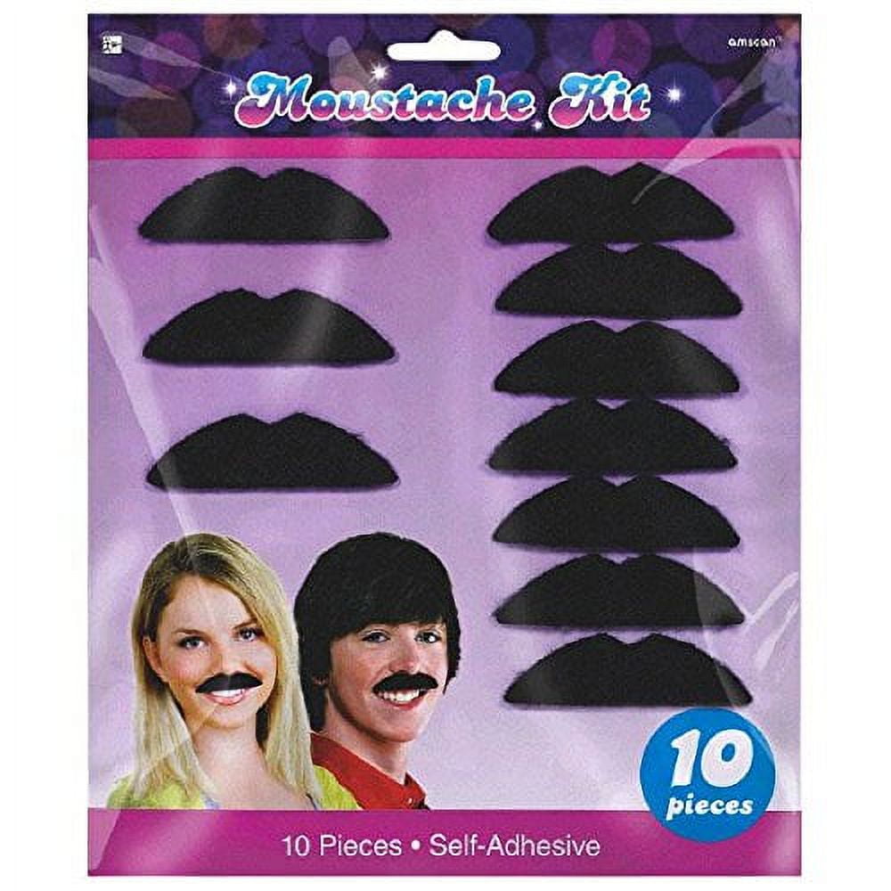 70's Stick on Party Mustaches 10 ct amscan Town Creek Trading Post - Free Shipping $50.00