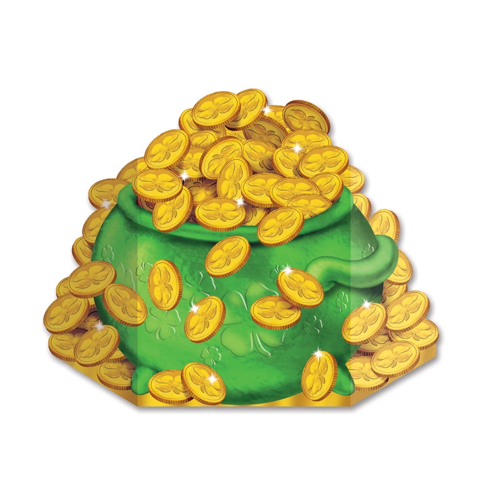 Beistle Pot-O-Gold Stand-Up, 3-Feet 1/2-Inch by 24-1/2-Inch Beistle Town Creek Trading Post - Free Shipping $50.00