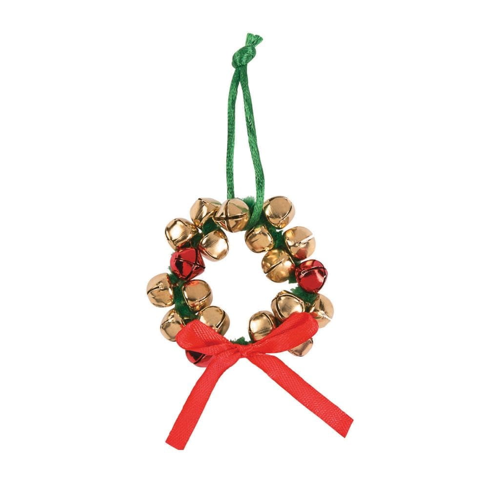 Jingle Bell Wreath Ornament Craft Kit - Crafts for Kids and Fun Home Activities Fun Express Town Creek Trading Post - Free Shipping $50.00
