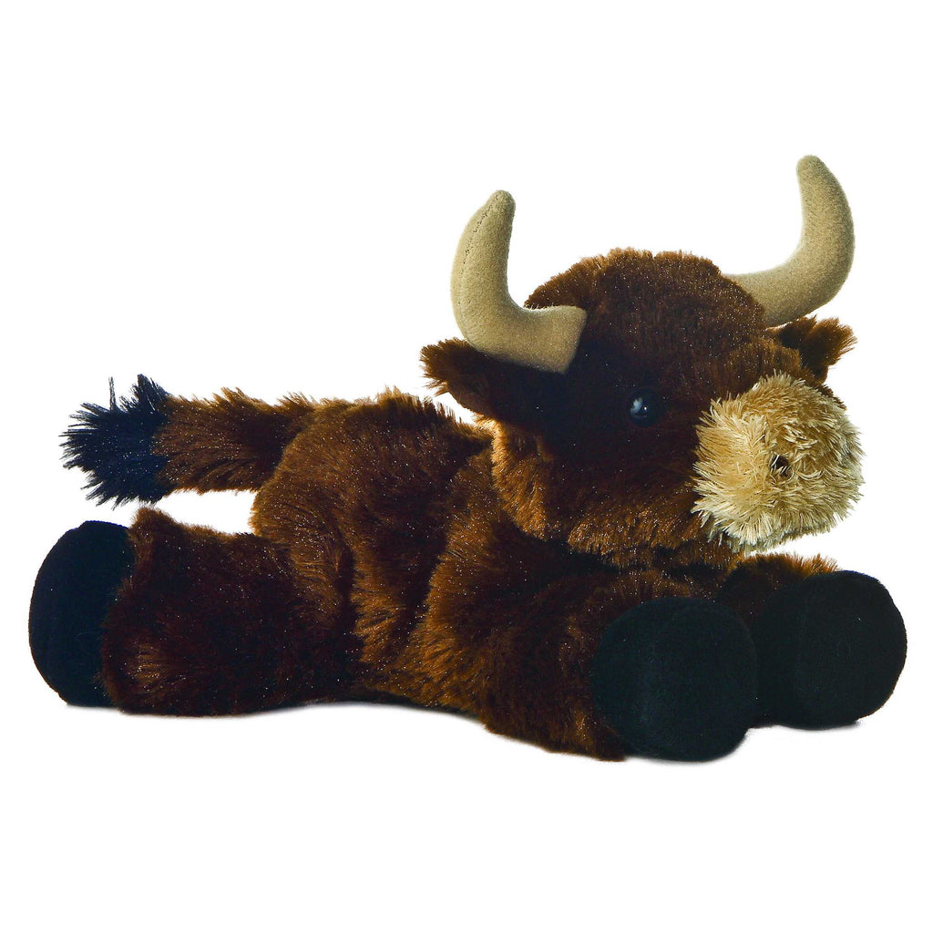 8" Brown Toro Plush Mini Flopsie Aurora Town Creek Trading Post - Free Shipping $50.00