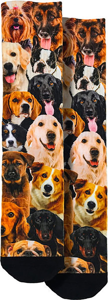 Dog Breeds Crew Socks - SHOE SIZE (8-13 Men) (5-10 women) Spoontiques Town Creek Trading Post - Free Shipping $50.00