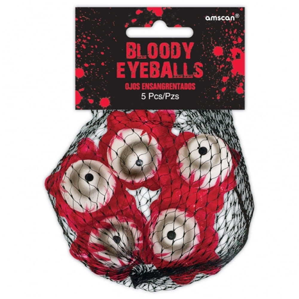 Creepily Realistic looking Bloody Eyeballs - 5 ct amscan Town Creek Trading Post - Free Shipping $50.00