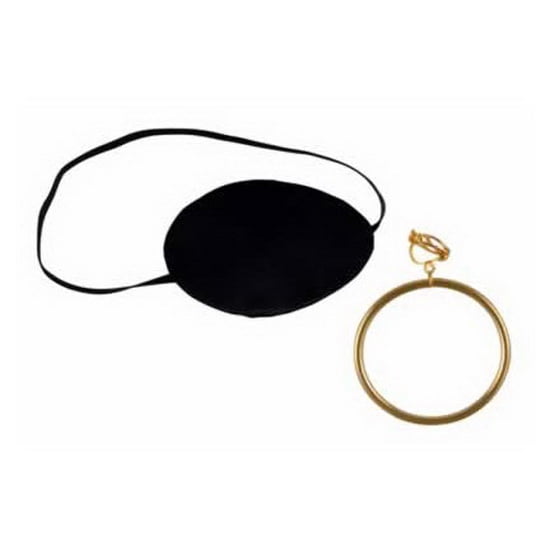 Pirate Eye Patch w/Plastic Gold Earring Party Accessory (1 count) (1/Pkg) Beistle Town Creek Trading Post - Free Shipping $50.00